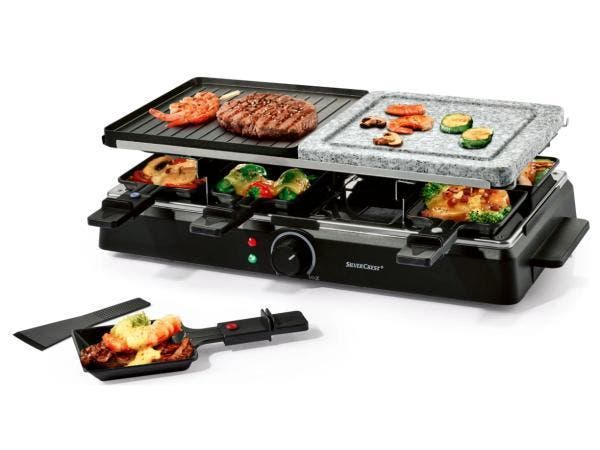 Veiling - SILVERCREST Raclette Grill 8 persoons, Witgoed en Apparatuur, Grillplaten, Gebruikt