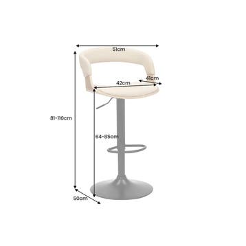 Barkruk MANHATTAN 81-110 cm, draaibaar, kunstleer,, Ophalen of Verzenden, Nieuw