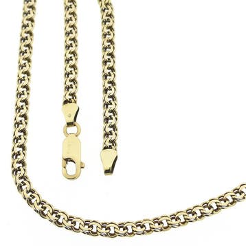 Gouden Prince of Wales schakelketting., Ophalen of Verzenden, Gebruikt, Goud, Goud