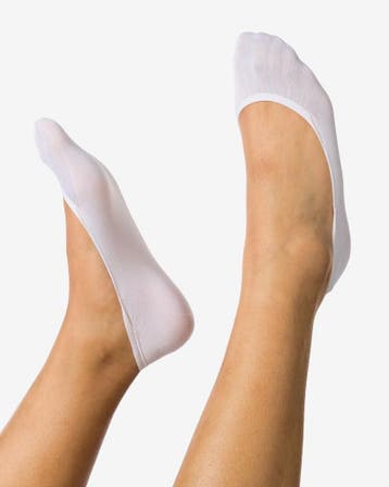 HEMA Dames footies extra zacht - 2 paar wit 3=40% / 2=20%, Verzenden, Nieuw