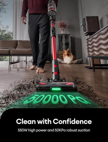 Ultenic U16 Flex Stofzuiger – Zwart/Rood – Draadloos, Ophalen of Verzenden, Nieuw, Reservoir, Minder dan 1200 watt