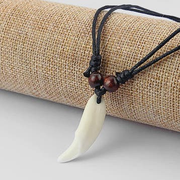 Tibetaanse Wolfstand Ketting - Imitatie Bot Amulet voor Here
