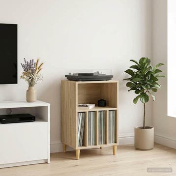 vidaXL Draaitafelstand Sonoma Eiken 47 x 39,5 x 74,5 cm, Verzenden, Nieuw