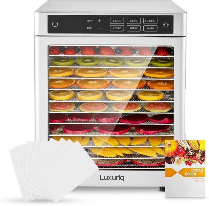 Luxuriq Voedseldroger – 12 Lades - 800W - Professioneel, Zakelijke goederen, Horeca | Keukenapparatuur, Nieuw in verpakking, Ovens, Magnetrons en Steamers