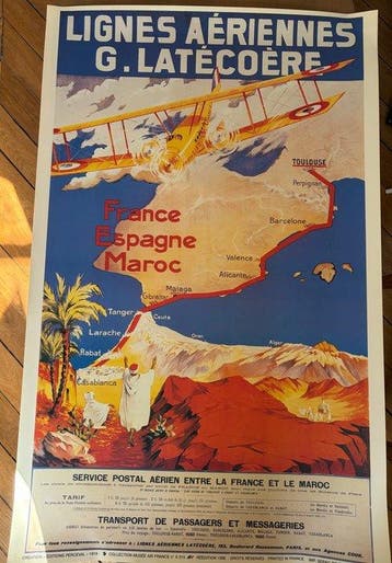 Edition Perceval - Affiche Air France « Lignes aériennes