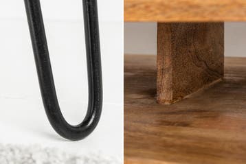 Massief bureau SCORPION 100 cm natuurlijke mangohouten, Ophalen of Verzenden, Nieuw