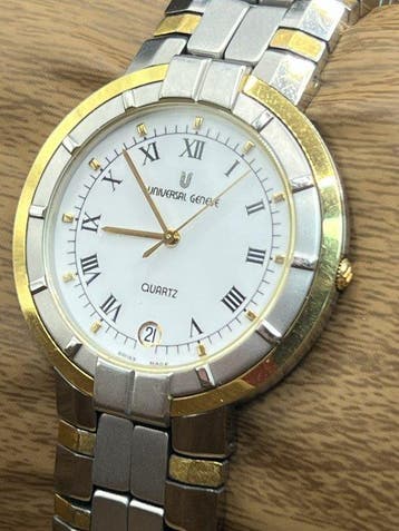 Universal Genève - Two-Tone Dress Watch - 18K Gold Plated, Nieuw