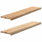 vidaXL Vensterbanken 2 st onbehandeld 120x30x2 cm massief, Verzenden, Nieuw
