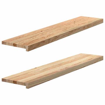 vidaXL Vensterbanken 2 st onbehandeld 120x30x2 cm massief, Verzenden, Nieuw