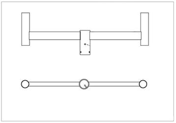 Lampenrek / buisrek tweevoudig buis 60mm t.b.v. lichtmas..., Nieuw