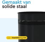 2dekans | BRASQ Prullenbak Metaal Kantoor/ Thuisgebruik -, Huis en Inrichting, Woonaccessoires | Prullenbakken, Ophalen of Verzenden