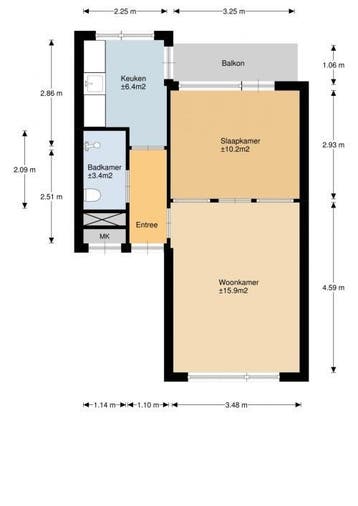 Te Huur 2 Kamer Appartement Aalscholverstraat In Dordrecht, Dordrecht, Direct bij eigenaar, Appartement, Zuid-Holland