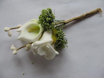 Maatwerk Corsage Calla Roos Cremegroen New Style Pick, Ophalen of Verzenden, Nieuw