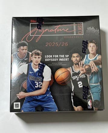 2025/26 Topps Signature Class Luka Doncic, Victor Wembanyama, Nieuw