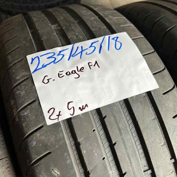 2 x Goodyear Eagle F1 235-45-18 Zomerbanden 5mm, 18 inch, Gebruikt, Ophalen of Verzenden, 235 mm