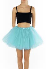 KIMU® Tutu Lichtblauw Tule Rokje L XL XXL Lichtblauwe Pettic, Ophalen of Verzenden, Nieuw, Carnaval