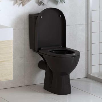 vidaXL Toiletbril soft-close met quick-release ontwerp zwart, Verzenden, Nieuw