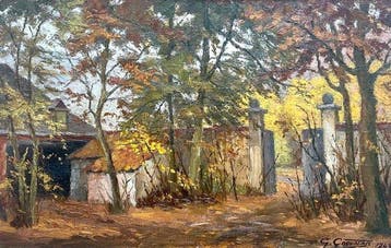 Gerard Goovaerts (1899-1980) - Herfstlandschap met oude, Antiek en Kunst