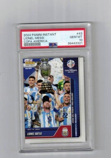 2024 Panini Copa America Lionel Messi 43 - PSA 10 - 1 Graded, Nieuw
