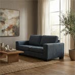 Leren bank Enjoy - 2,5 zits - Kenia Denim (blauw) - Poten, Huis en Inrichting, Banken | Bankstellen, Nieuw, Ophalen of Verzenden