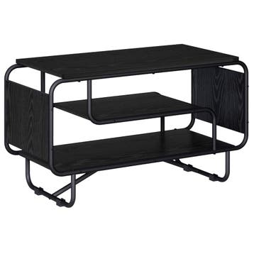 vidaXL TV-standaard 80 x 36 x 45 cm Zwart eiken Bewerkt hout, Minder dan 50 cm, Verzenden, Nieuw, Minder dan 100 cm