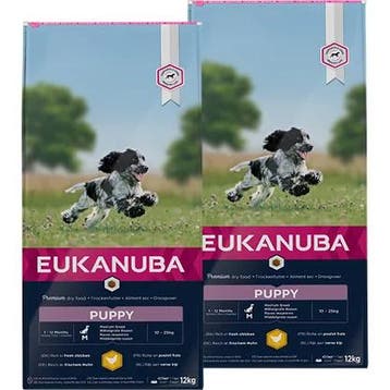 Eukanuba Puppy & Junior Medium Breed Kip 15 kg (Hondenvoer), Verzenden, Hond