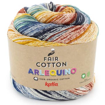 Katia Fair Cotton Arlequino - 255 Parade - Biologisch Kato, Hobby en Vrije tijd, Ophalen of Verzenden, Nieuw