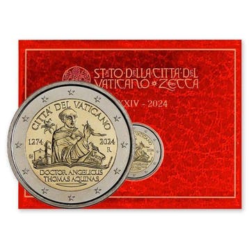 Vaticaan 2 Euro Thomas van Aquino 2024 BU, Verzenden
