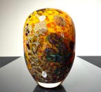 Maxence Parot - Vaas - Unieke vaas, kleuren en goud - Glas