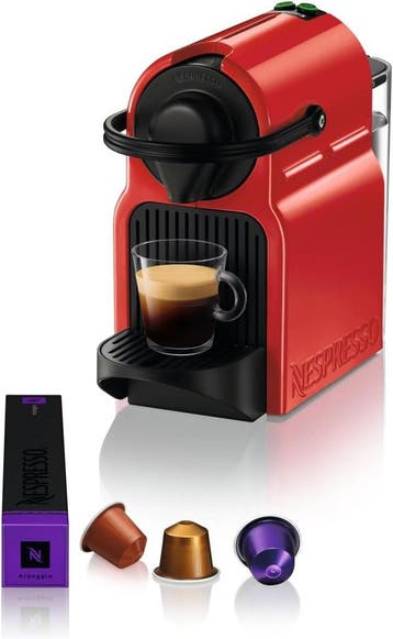 Nespresso Krups Inissia | Rood | Laatste Stuk!, Gebruikt, Espresso apparaat, Ophalen of Verzenden, 1 kopje
