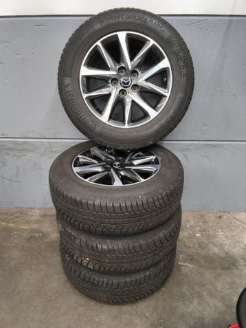 Mazda CX-5 winterset 17" Continental WinterContact 7,2 mm, Auto-onderdelen, Gebruikt, Banden en Velgen, 17 inch, Personenwagen