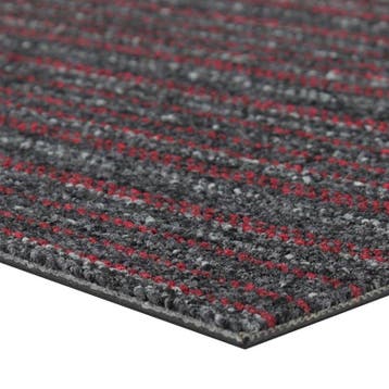 SALE!! - Tapijttegel Memphis lines Bouclé Zwartrood, Ophalen of Verzenden, Nieuw