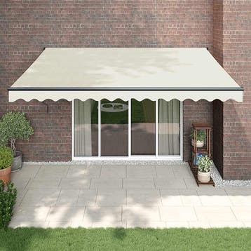 vidaXL Luifel uittrekbaar 4x3 m stof en aluminium, Verzenden, Nieuw