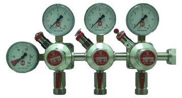 C02 drukregelaar 3 fusten op 1 Cylinder (Stoken & Brouwen), Ophalen of Verzenden, Nieuw, Overige materialen, Overige typen