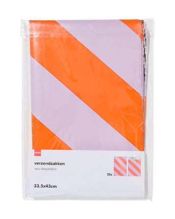 HEMA Verzendzakken 33.5x43cm strepen - 10 stuks, Verzenden, Nieuw