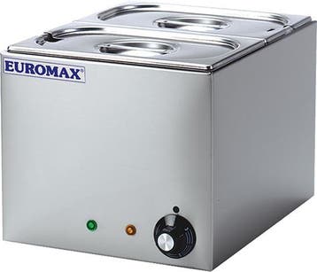 Euromax bain marie hetelucht met 2x 1/4 GN bakken, Verzenden, Nieuw in verpakking