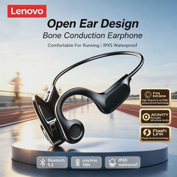 Lenovo X7 Bone Conduction Oordopjes: Draadloos, Sport, Zwemm, Verzenden, Nieuw