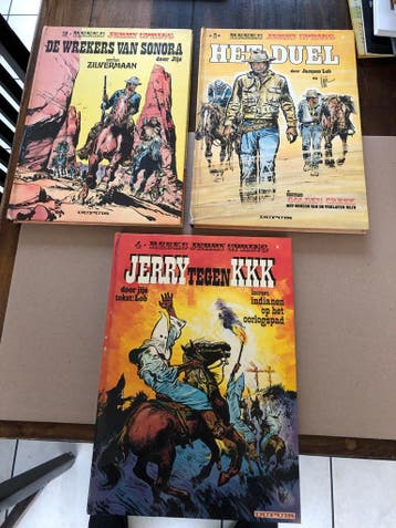 3 Hardcover Dubbelalbums - Western - Jijé - Jerry Spring, Boeken, Meerdere stripboeken, Ophalen of Verzenden, Gelezen