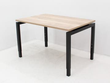 Recht bureau - 120x80cm(bxd) - 4-poot zwart - halifax eiken, Huis en Inrichting, Bureaus, Ophalen of Verzenden, Nieuw