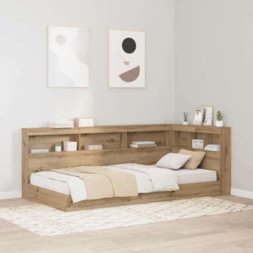 vidaXL Opberghoofdbord Artisan Eiken Bewerkt hout, Verzenden, Nieuw, Bruin, Hout
