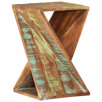 vidaXL Bijzettafel 35x35x55 cm massief gerecycled hout, Verzenden, Nieuw, 45 tot 60 cm