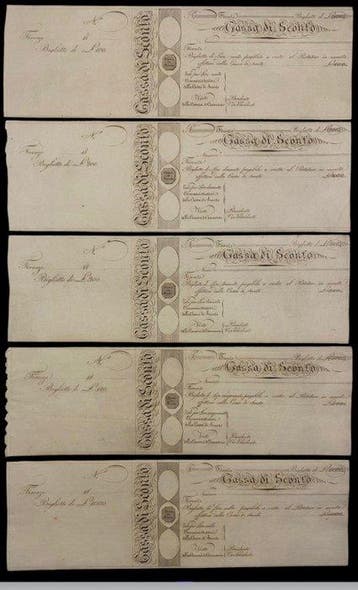 Italië. - Firenze - 100-200-300-500-1000 Lire 1816/1817 -