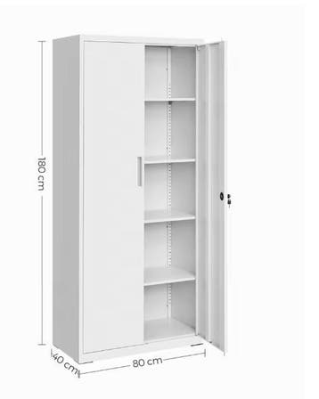 Metalen Dossierkast 180 cm – Dubbele Deuren en Slot, Verzenden, Nieuw in verpakking