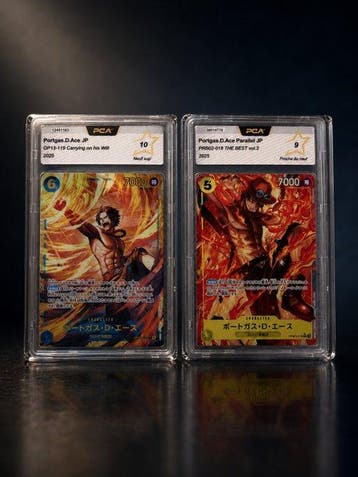 Bandai - 2 Graded card - One Piece - Portgas D. Ace Foil,, Nieuw