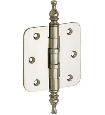 Kogellagerscharnier 76x76 ronde hoek vaas glans nikkel, Verzenden, Nieuw