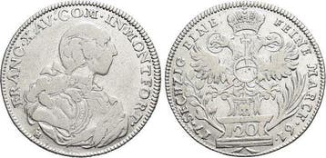 20 Kreuzer 1761 H Montfort-grafschaft Franz Xaver 1758-1780, Verzenden