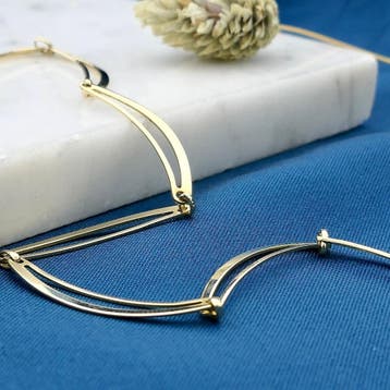Gouden fantasieschakel collier; 14 karaat; 40–46,5 cm, Ophalen of Verzenden, Gebruikt, Goud, Goud