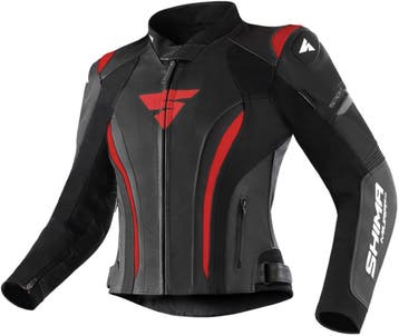 SHIMA Miura 2.0 Dames Zwart Rood Leren Motorjas, Nieuw met kaartje, Verzenden, Jas | leer, SHIMA