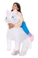 KIMU® Opblaas Kostuum Kinderen Aristocats Zittend Op Kat 80, Ophalen of Verzenden, Nieuw