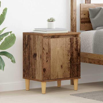 vidaXL Nachtkastje Oudhout 40 x 30 x 50 cm Bewerkt hout, Minder dan 45 cm, Verzenden, Nieuw, Minder dan 55 cm